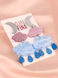 Dubbelmoln med halvmåne och regn