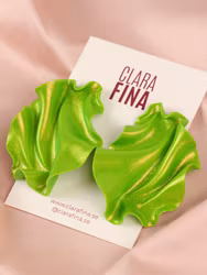 Satin neongrönt glitter