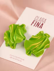 Satin MINI neongrönt glitter