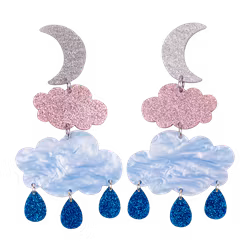 Dubbelmoln med halvmåne och regn