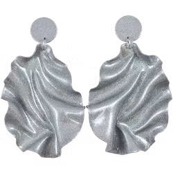 Satin Round top Silverglitter