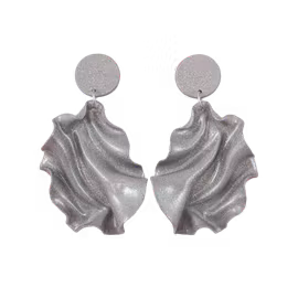 Satin Round top Mini silverglitter