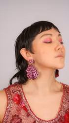 Satin Round top Swirl Vinröd/rosa