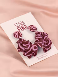 Satin Round top MINI Swirl Vinröd/rosa