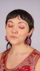 Satin Round top MINI Swirl Vinröd/rosa