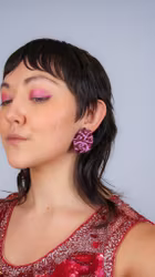 Satin MINI Swirl Vinröd/rosa