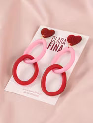 Länk Heart top Rosa/röd