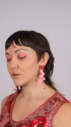 Ribbon Heart top Rosa