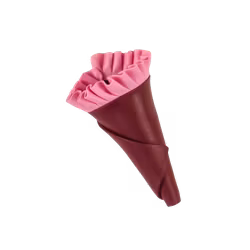 Fång brosch rak volang Vinröd/rosa