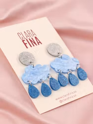 Små Blå regnmoln fullmåne