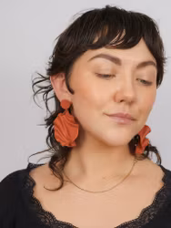 Satin round top Terrakotta