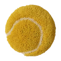Tuftad tennisboll gul 01