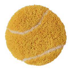 Tuftad tennisboll gul 02