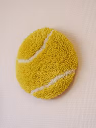 Tuftad tennisboll gul 02