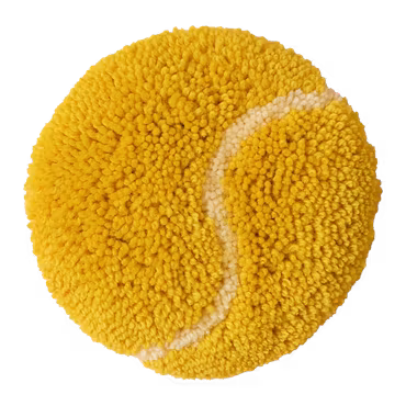 Tuftad tennisboll gul 03