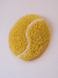 Tuftad tennisboll gul 03
