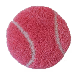 Tuftad tennisboll rosa 01