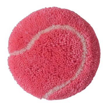 Tuftad tennisboll rosa 02