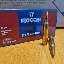 Fiocchi .223rem 69gr Exacta Sierra Match King HPBT  Styckvis