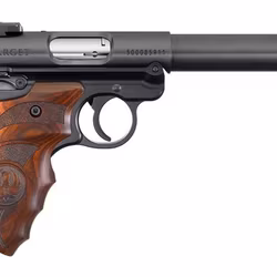 RUGER MKIV TARGET .22 LR BLÅNERAD, TRÄKOLV