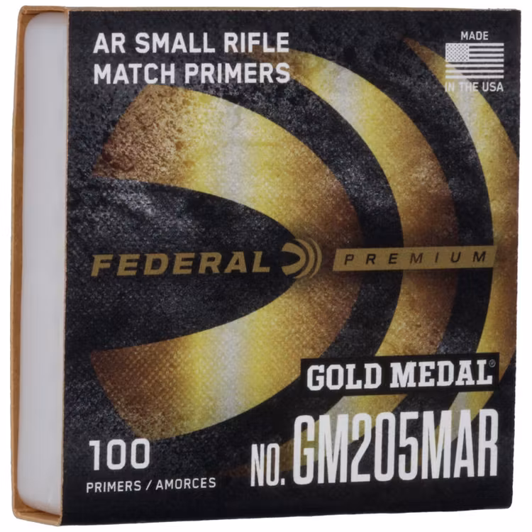 FEDERAL GOLD MEDAL CENTERFIRE SMALL RIFLE PRIMER AR .205 CLAM 1000/BOX