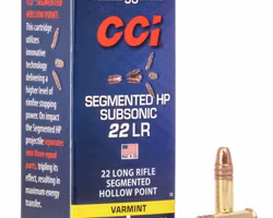 CCI RIMFIRE AMMUNITION 22 LR SEGMENTED HP SUB-SONIC 40GR
