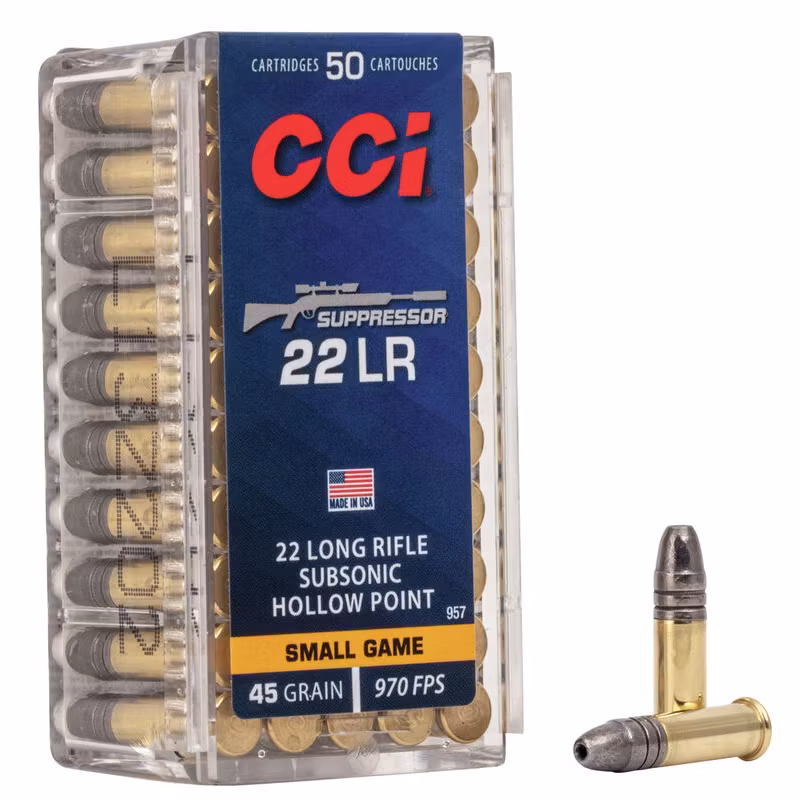 CCI 22 LR SUPRESSOR SOLID 45GR