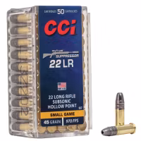 CCI 22 LR SUPRESSOR SOLID 45GR