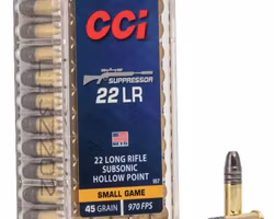 CCI 22 LR SUPRESSOR SOLID 45GR