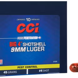 CCI Pest Control Big 4™ Shotshell Ammo 9mm Luger 4 Shot 10/Box