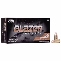 Blazer® Brass Ammo 9x19 124gr FMJ