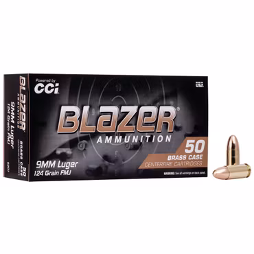 Blazer® Brass Ammo 9x19 124gr FMJ