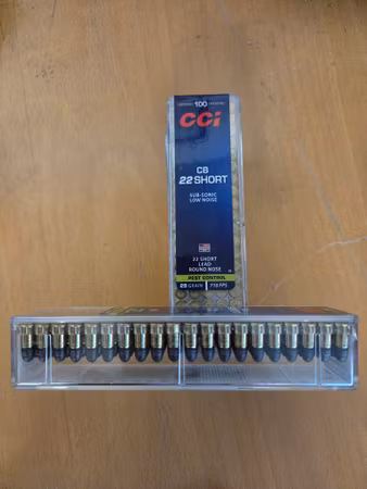 Cci cb short sub sonic .22lr 29gr