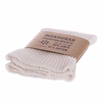 Diskduk bomull/lin - offwhite