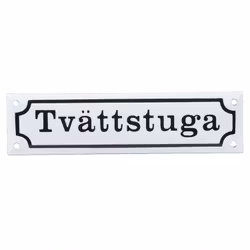 Emaljskylt - Tvättstuga