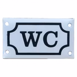 Emaljskylt - WC