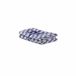Kökshanddukar Schack marin/vit 2-pack