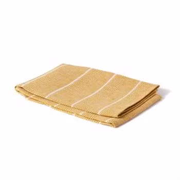 Linnehandduk fiskben - ockra/vit