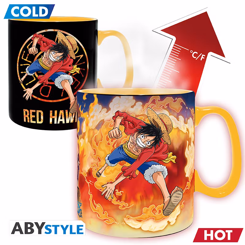 One Piece mugg - Heat Change - Luffy & Sabo