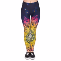Leggings - Mönster - Blå