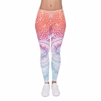 Leggings - Mönster - Rosa