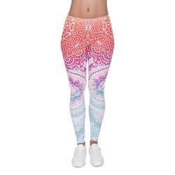 Leggings - Mönster - Rosa