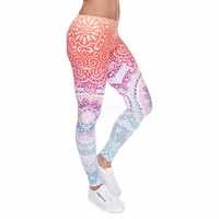 Leggings - Mönster - Rosa