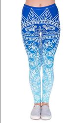 Leggings - Mönster - Ljusblå