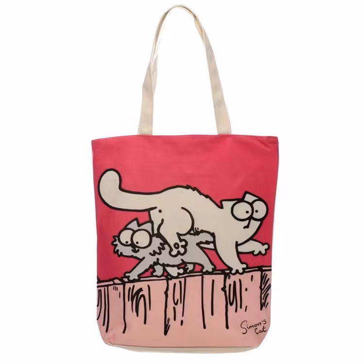 Simons Cat tygpåse - Rosa