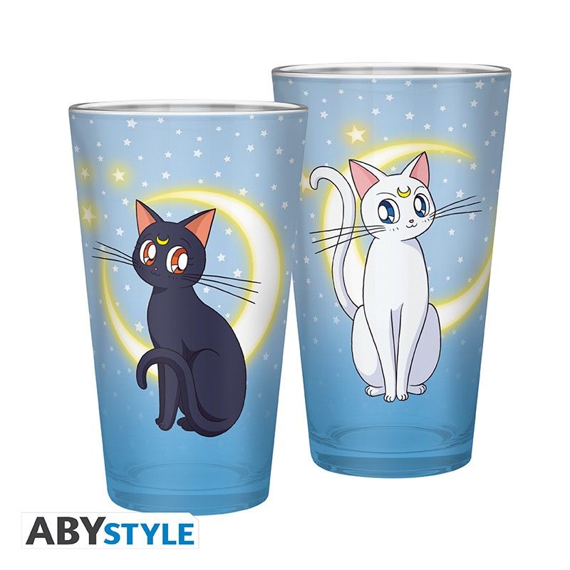 Dricksglas - Sailor Moon - Luna & Artemis