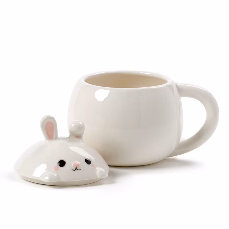 Kanin 3D mugg med lock