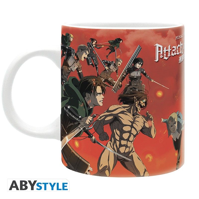 Attack on Titan mugg - battle scene