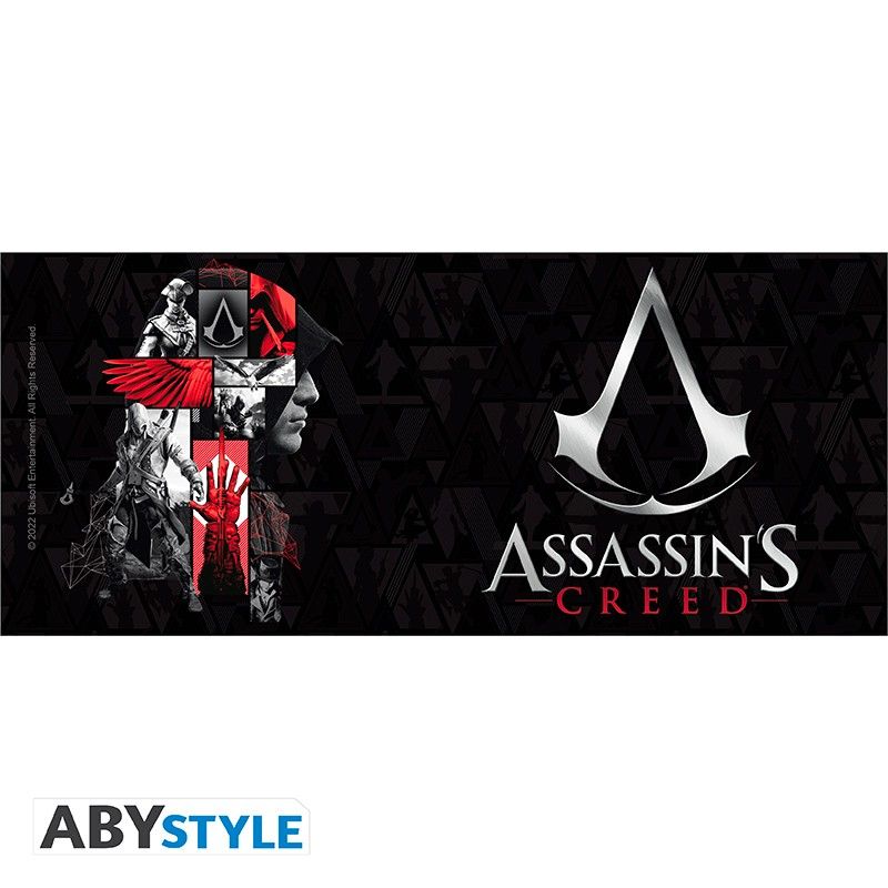 Assassins Creed mugg - Black & Red crest