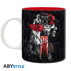 Assassins Creed mugg - Black & Red crest